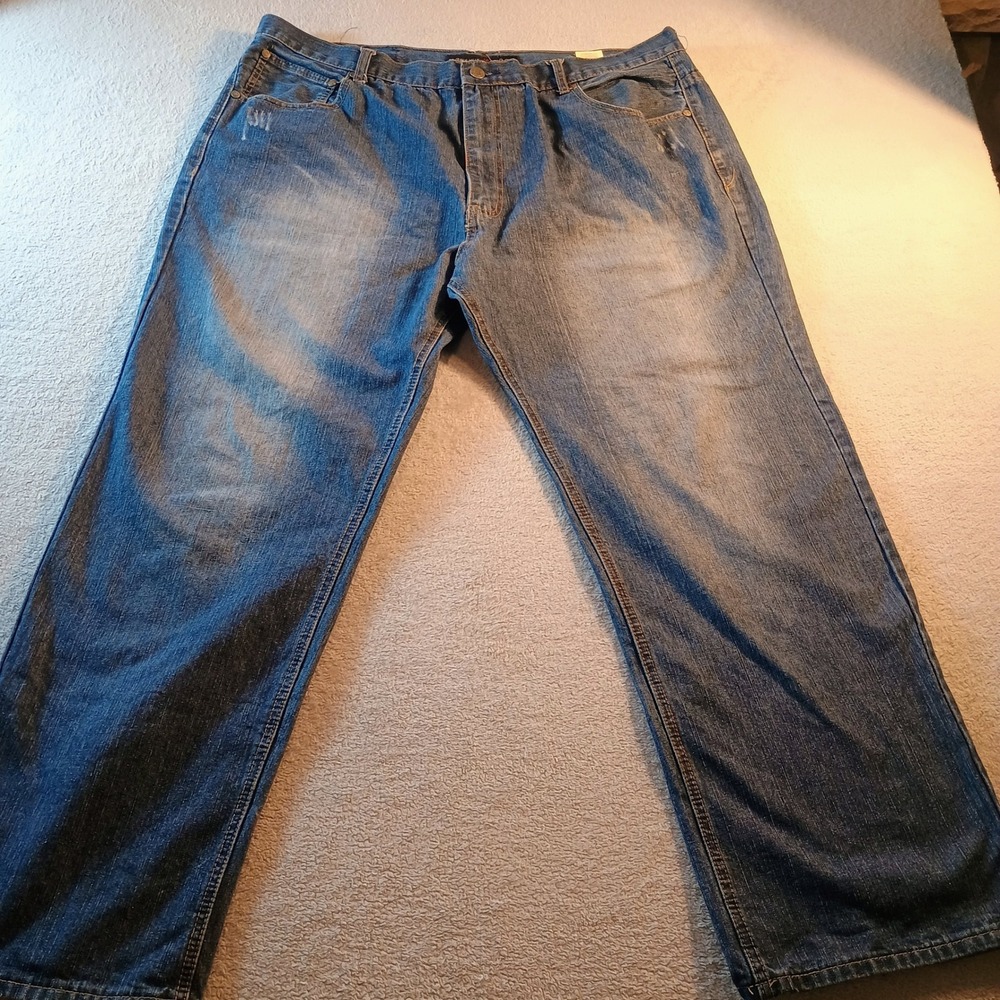 Beverly Hills Polo Club Mens Jeans Blue 46x32 Straight Leg Medium Wash